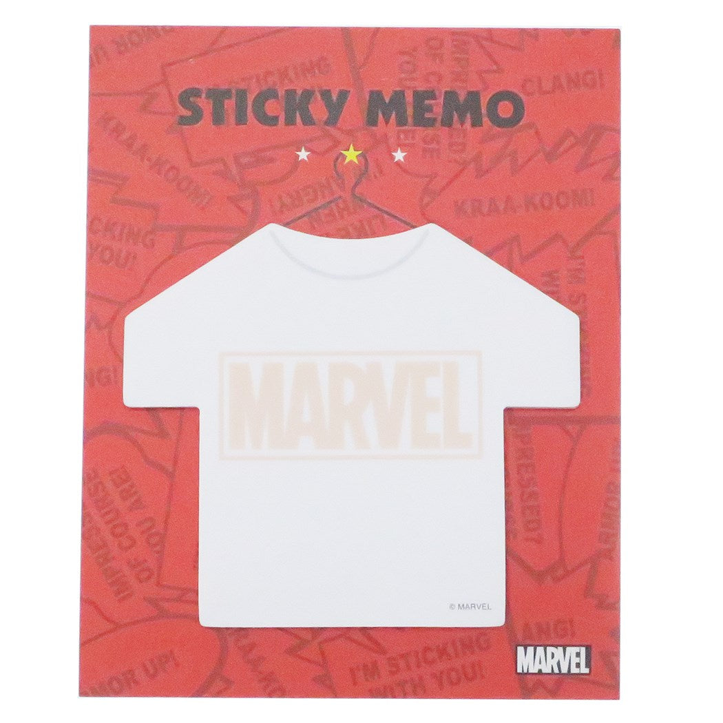付箋 MARVEL Tシャツ型ダイカットふせん デルフィーノ BOXロゴ グッズ 文具 プチギフト キャラクター プレゼント