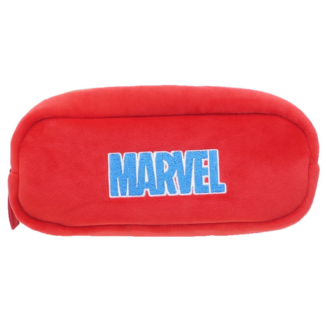 ファー刺繍ペンケース スパイダーマン ペンポーチ マーベル ロゴ デルフィーノ ギフト雑貨 筆箱 グッズ プレゼント 男の子