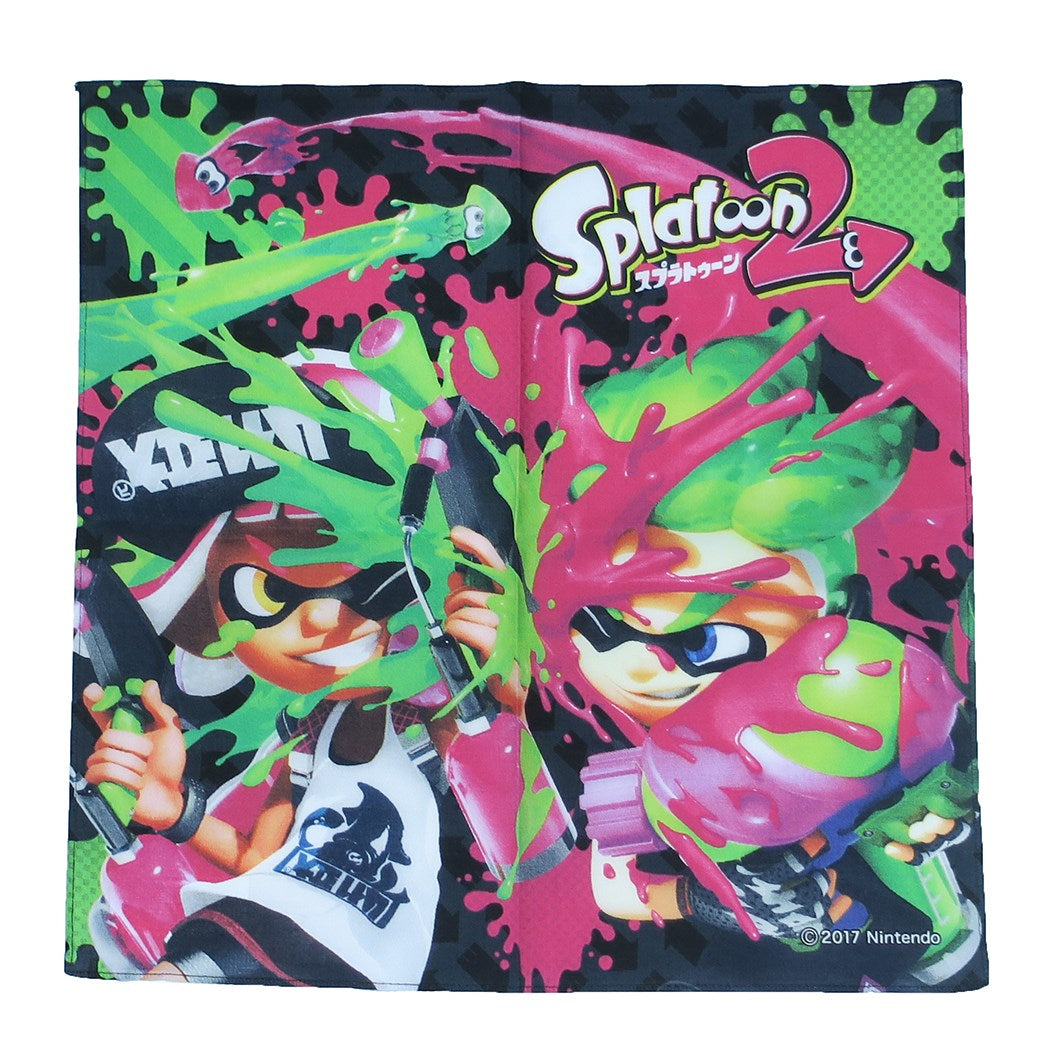 お手拭きはんかち スプラトゥーン 2 ハンカチ ガール&ボーイ 新入学 新入園準備 プレゼント 男の子 女の子 ギフト