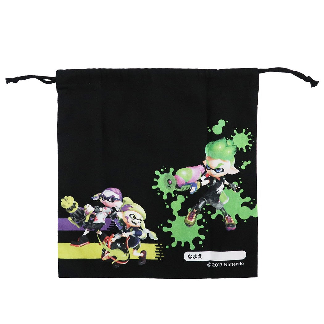 スプラトゥーン 2 nintendo グッズ 巾着袋 きんちゃくポーチ M 対決柄 サンアート プレゼント 男の子 女の子 ギフト