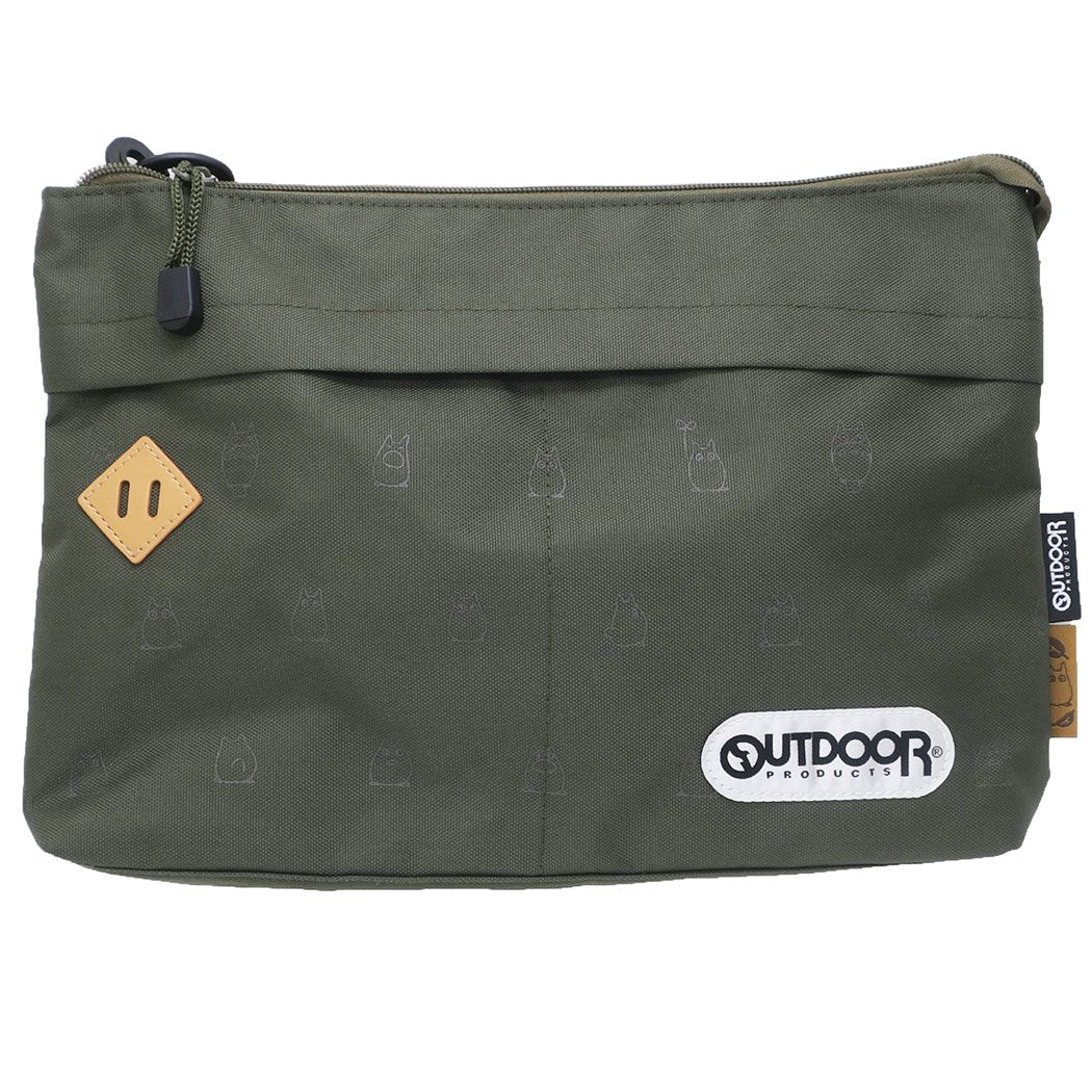 となりのトトロ×OUTDOOR サコッシュ オリーブ スタジオジブリ ショルダーバッグ キャラクター グッズ エンスカイ 33×23×4cm