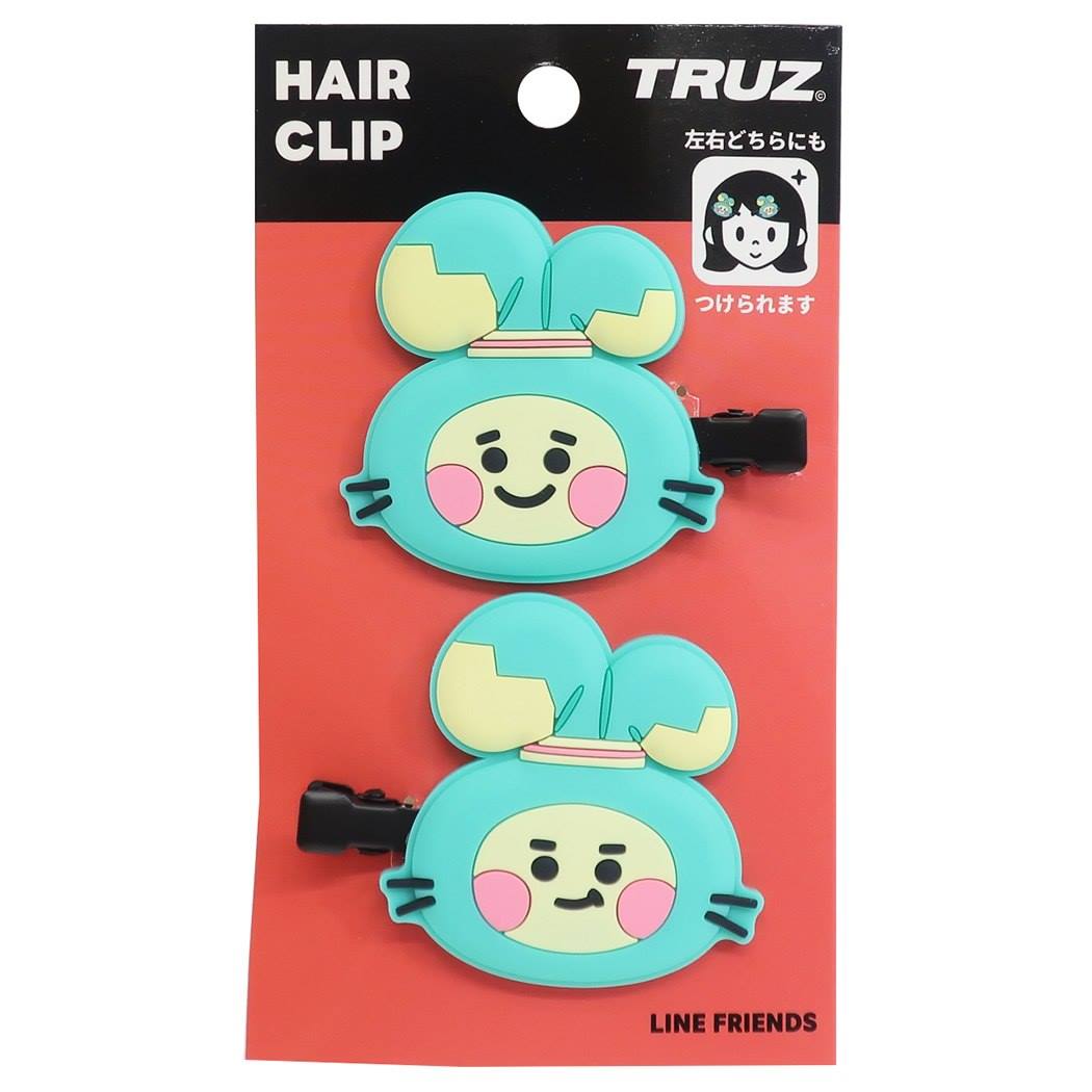 TRUZ 商品 ヘアクリップ 2個セット キャラクター 前髪クリップ YE-DEE LINE FRIENDS プレゼント 男の子 女の