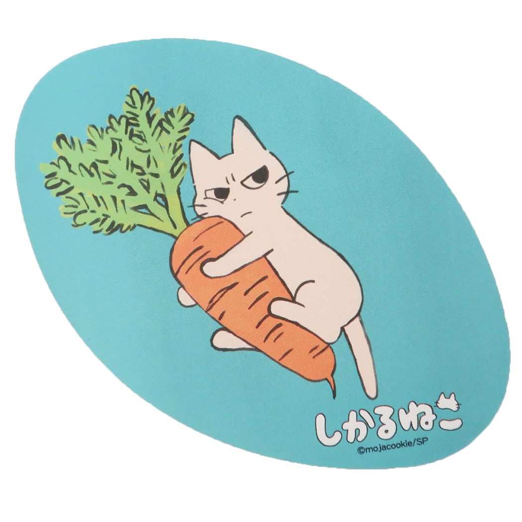 ビッグシール キャラクター しかるねこ ダイカットステッカー オーバル プレゼント 男の子 女の子 ギフト