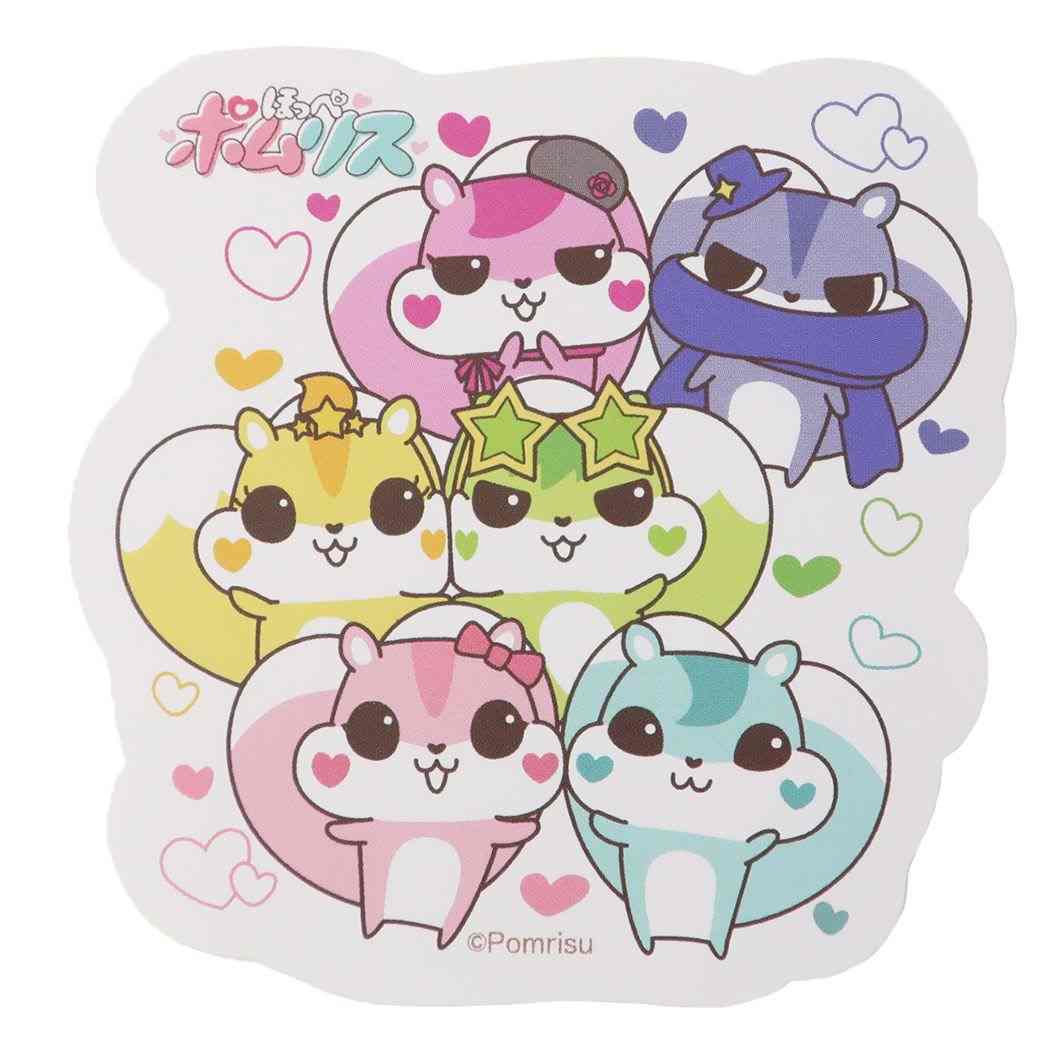 ビッグシール ダイカットステッカー ほっぺポムリス キャラクター プレゼント 男の子 女の子 ギフト