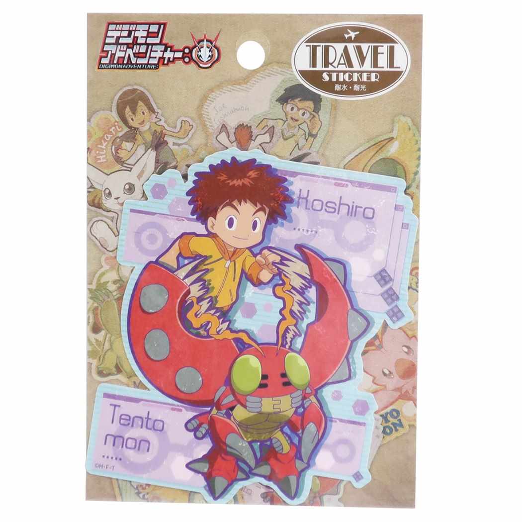 デジモンアドベンチャー トラベル ステッカー ビッグ シール 泉光子郎&テントモン エンスカイ 耐水 耐光 プレゼント 男の子 女の子