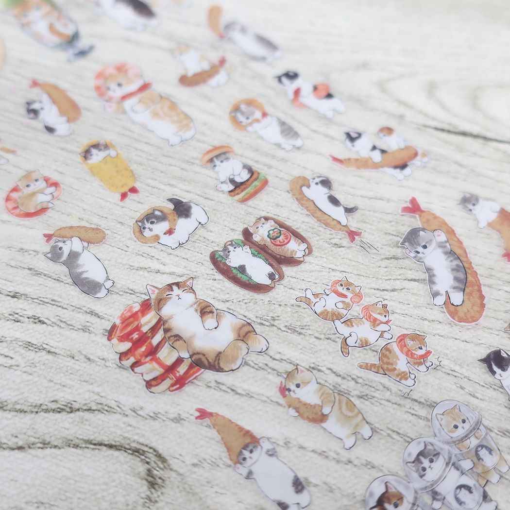 モフサンド シールシート クリアシール 食べ物の姿 mofusand エンスカイ プレゼント 男の子 女の子 ギフト