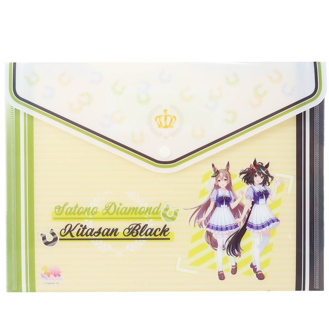 ウマ娘 プリティーダービー フタ付きクリアファイル クリアフォルダー Brand-new Friend サトノダイヤモンド&キタサンブラック キャラク