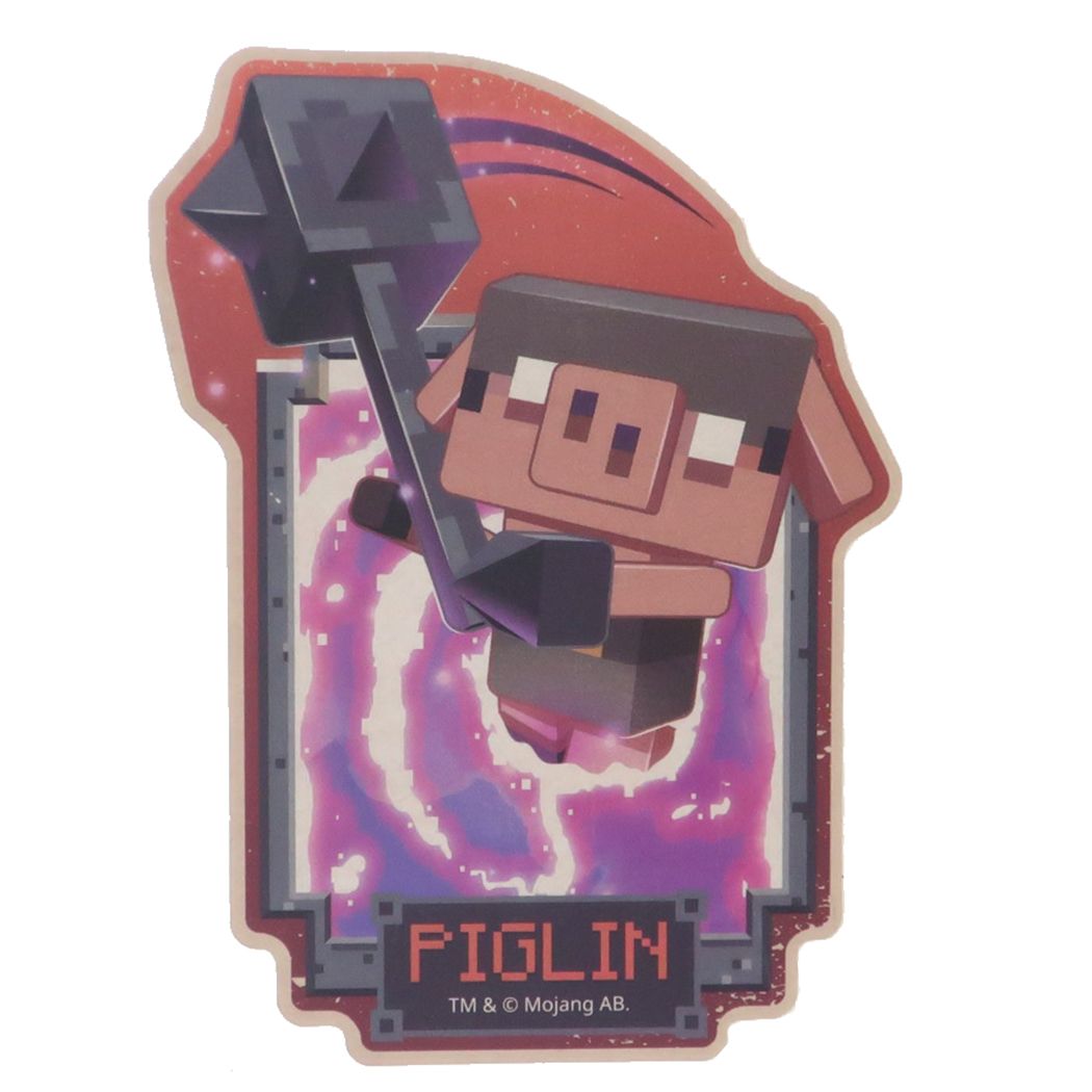 マインクラフトレジェンズ Minecraft Legends ゲームキャラクター ダイカットシール トラベルステッカー PIGLIN