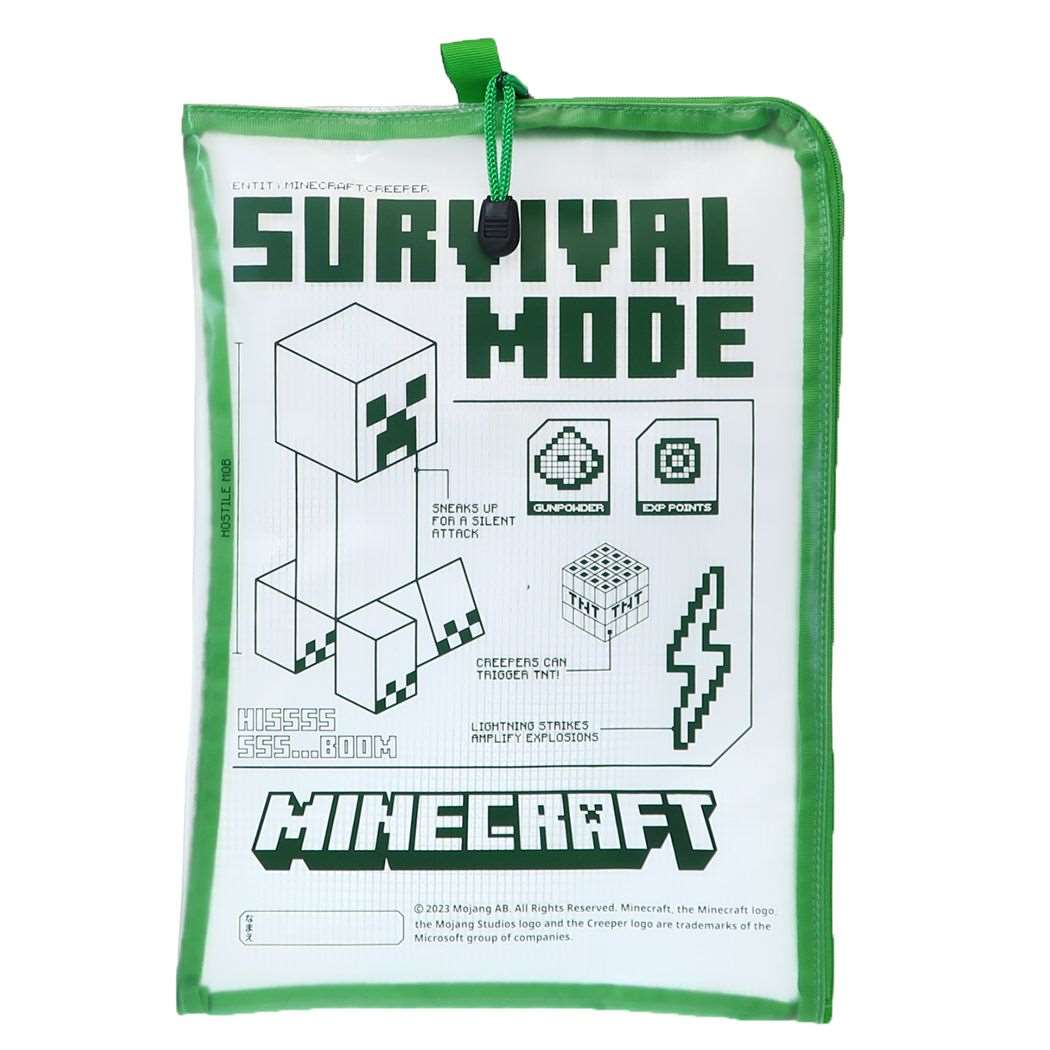 マインクラフト グッズ 書類ケース ゲームキャラクター A4連絡袋