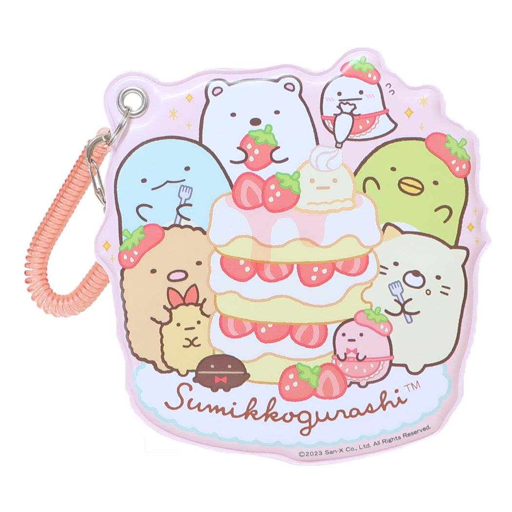 すみっコぐらし グッズ 定期入れ キャラクター まいごふだ入りパスケース 喫茶すみっコでいちごフェア