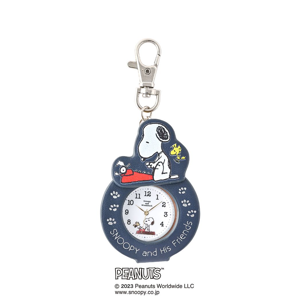 スヌーピー キーホルダー時計 NEWダイカットKC NV ピーナッツ フィールドワーク