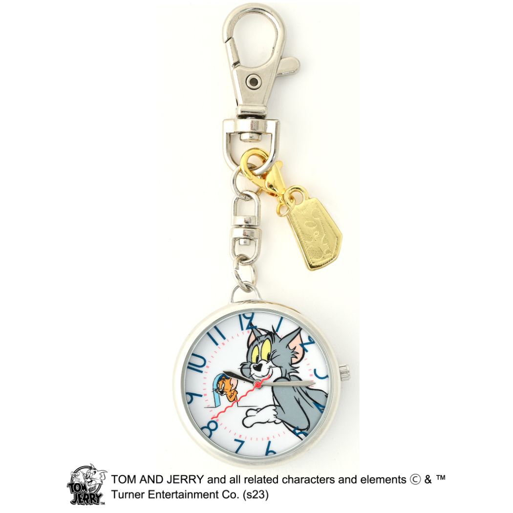 トムとジェリー グッズ キーホルダー時計 キャラクター チャーム付きキーチェーンウォッチ A SVT