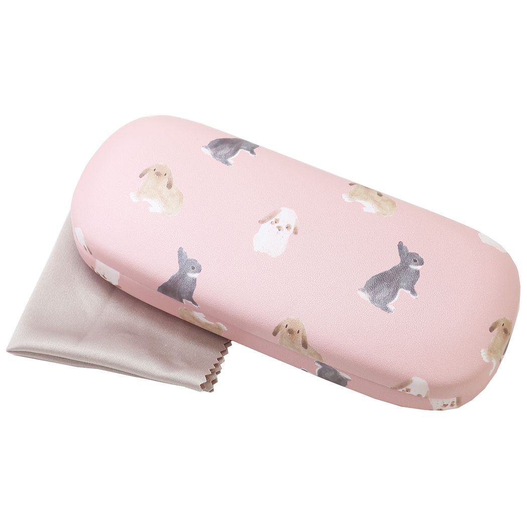 眼鏡ケース モルレ クロス付きメガネケース ピンク アニマル フレンズヒル プレゼント 男の子 女の子 ギフト