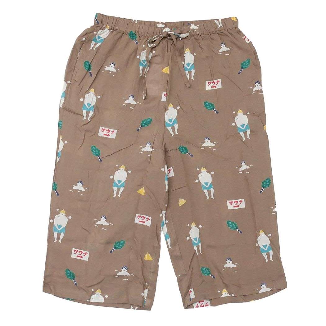 ルームウェア 夏用ひんやりクールステテコ サウナ ブラウン フレンズヒル