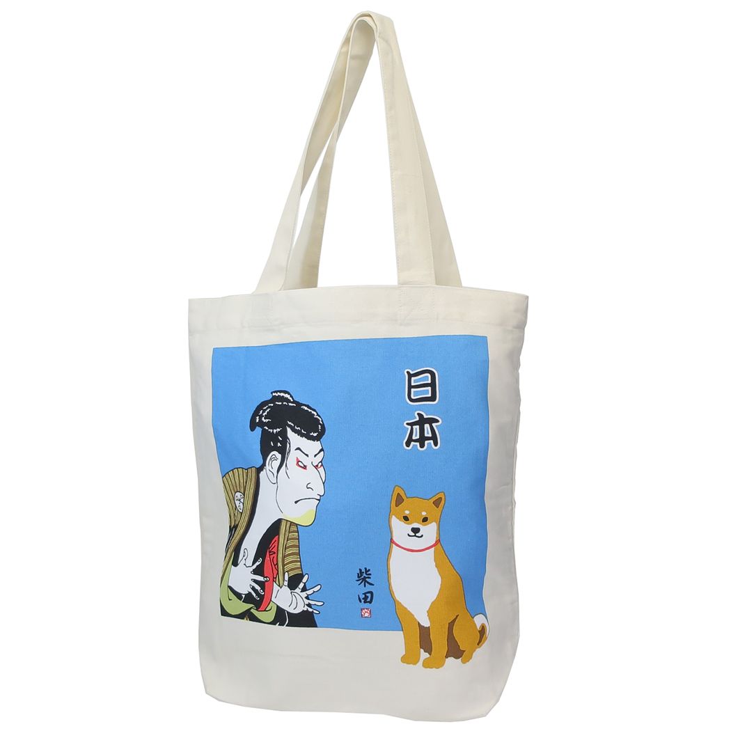 トートバッグ やくしゃえしばた A4トート ブルー FRIENDSHILL カジュアルトート