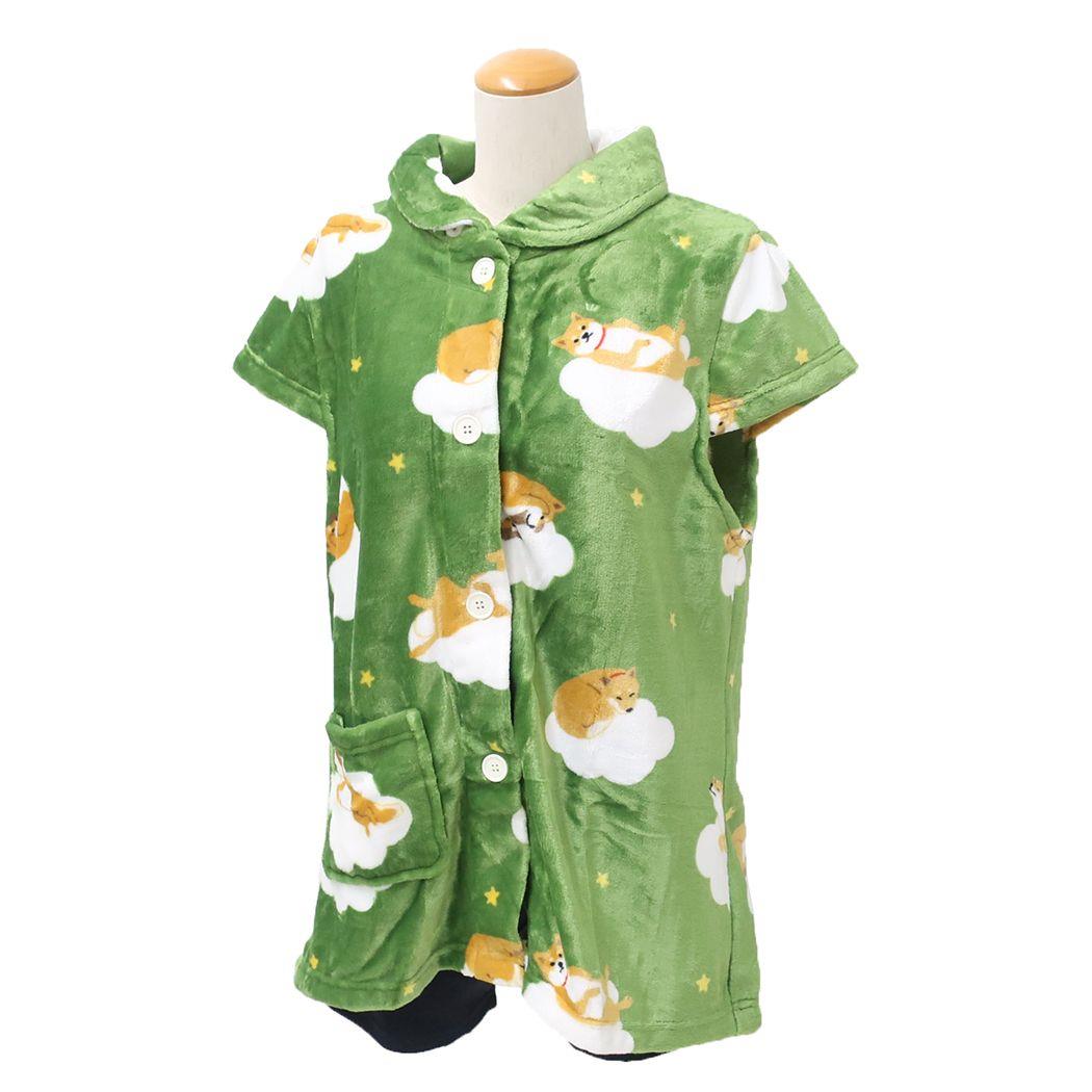 防寒具 袖なしルームウェア ホシゾラシバタサン グリーン フレンズヒル
