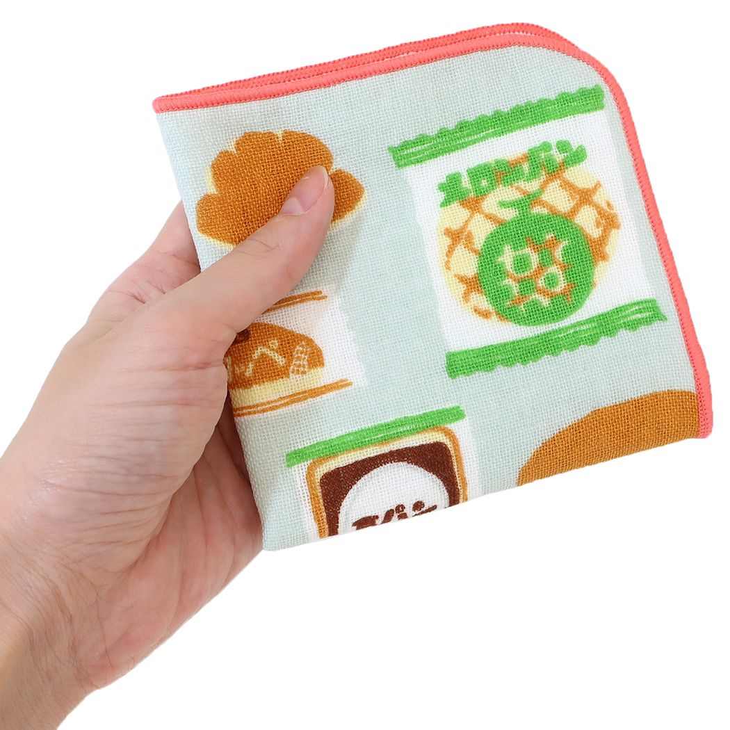 ミニタオル ガーゼタオル レトロパン ミント フレンズヒル