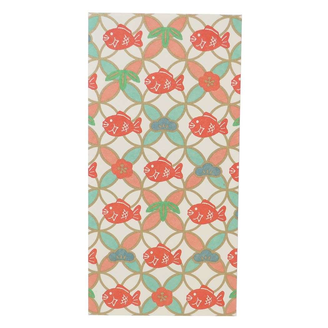 伊予和紙ふわり ぽち袋 年賀ぽち袋大3枚セット めで鯛 フロンティア