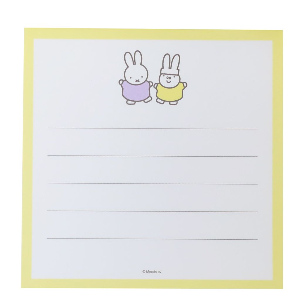 ミッフィー メモパッド スクエア ディックブルーナ メモ帳 絵本キャラクター purple