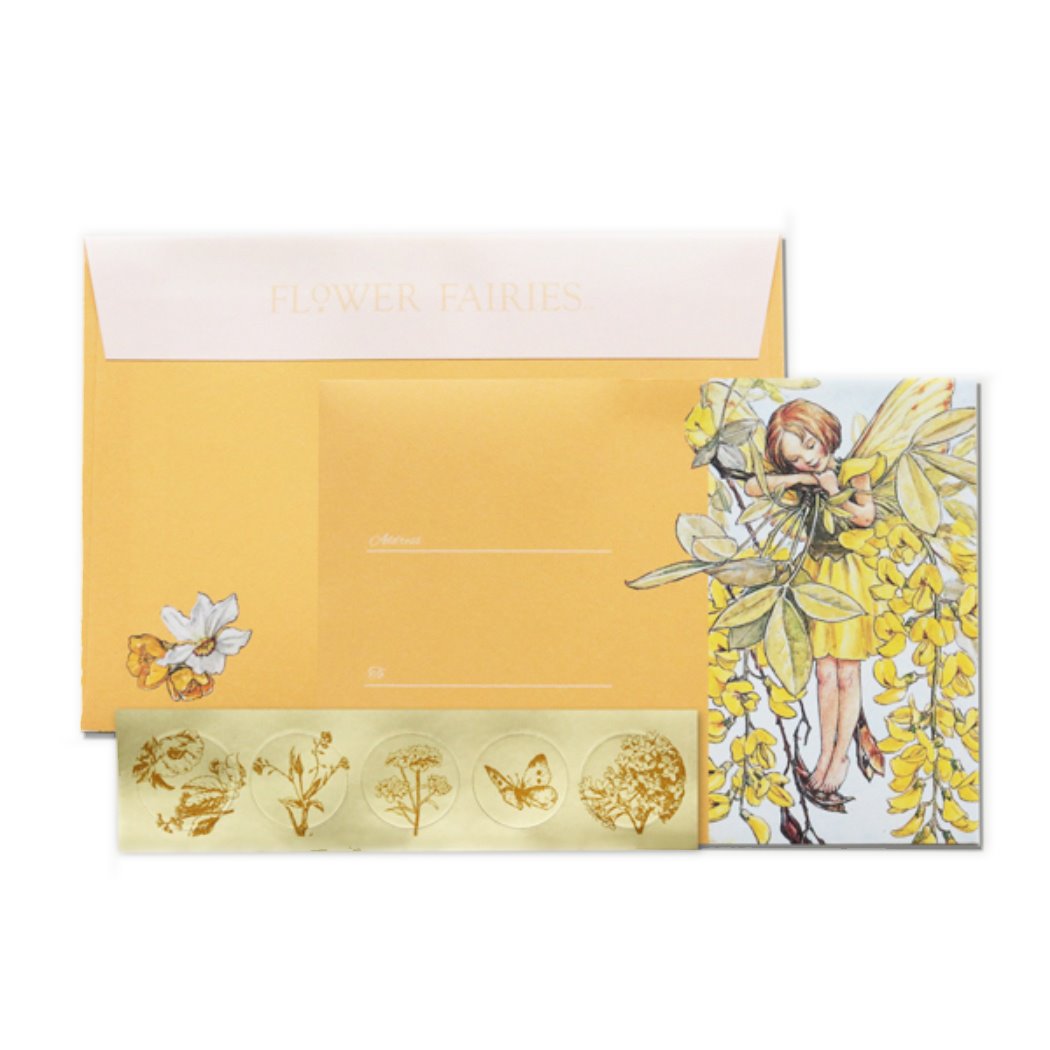 封筒 フラワーフェアリーズ 封函シール付き 封筒 5枚セット Laburnum FLOWER FAIRIES グッズ 大人向け文具 プレゼン