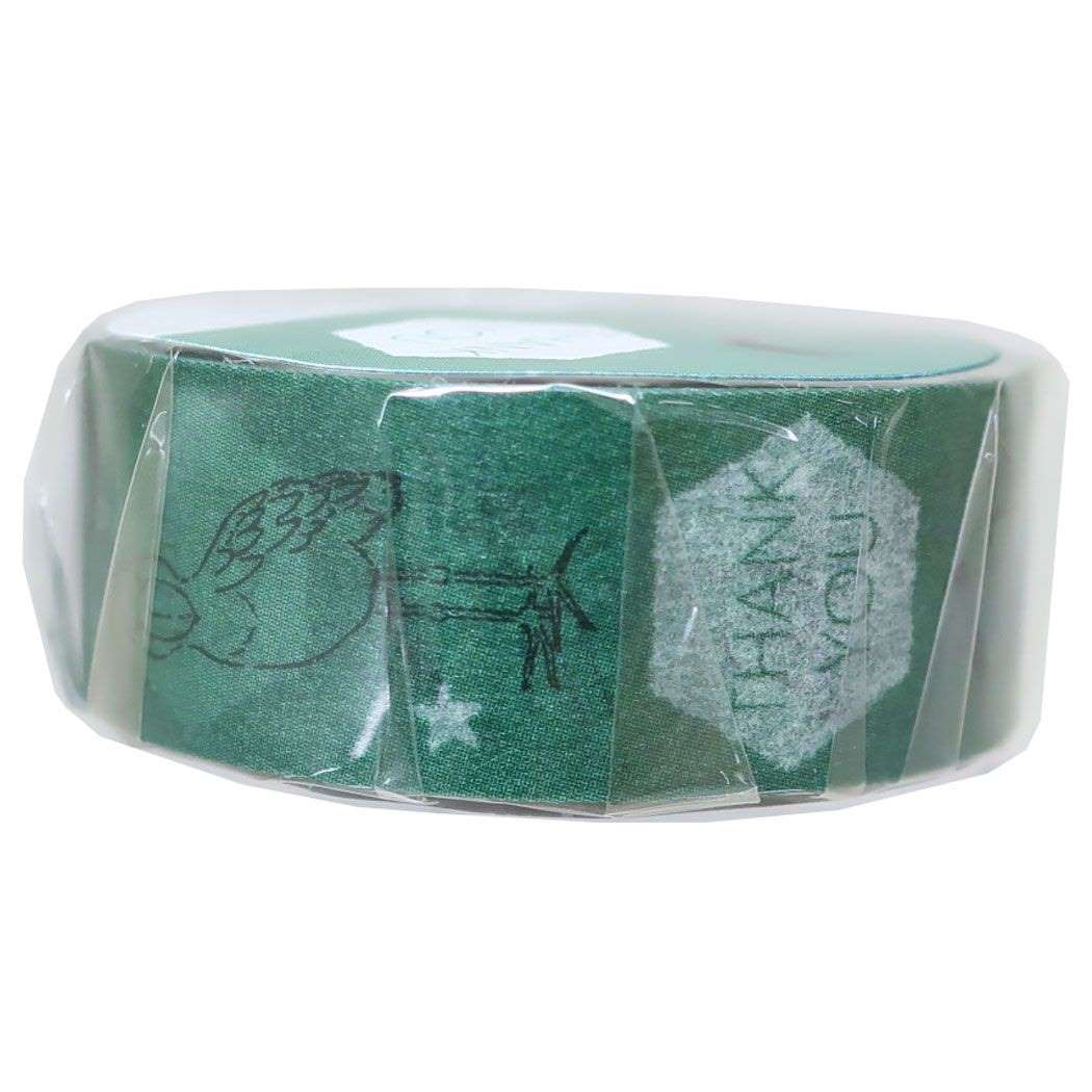 15mmマステ Animal Series マスキングテープ アニマル Green Flash ハシビロコウ