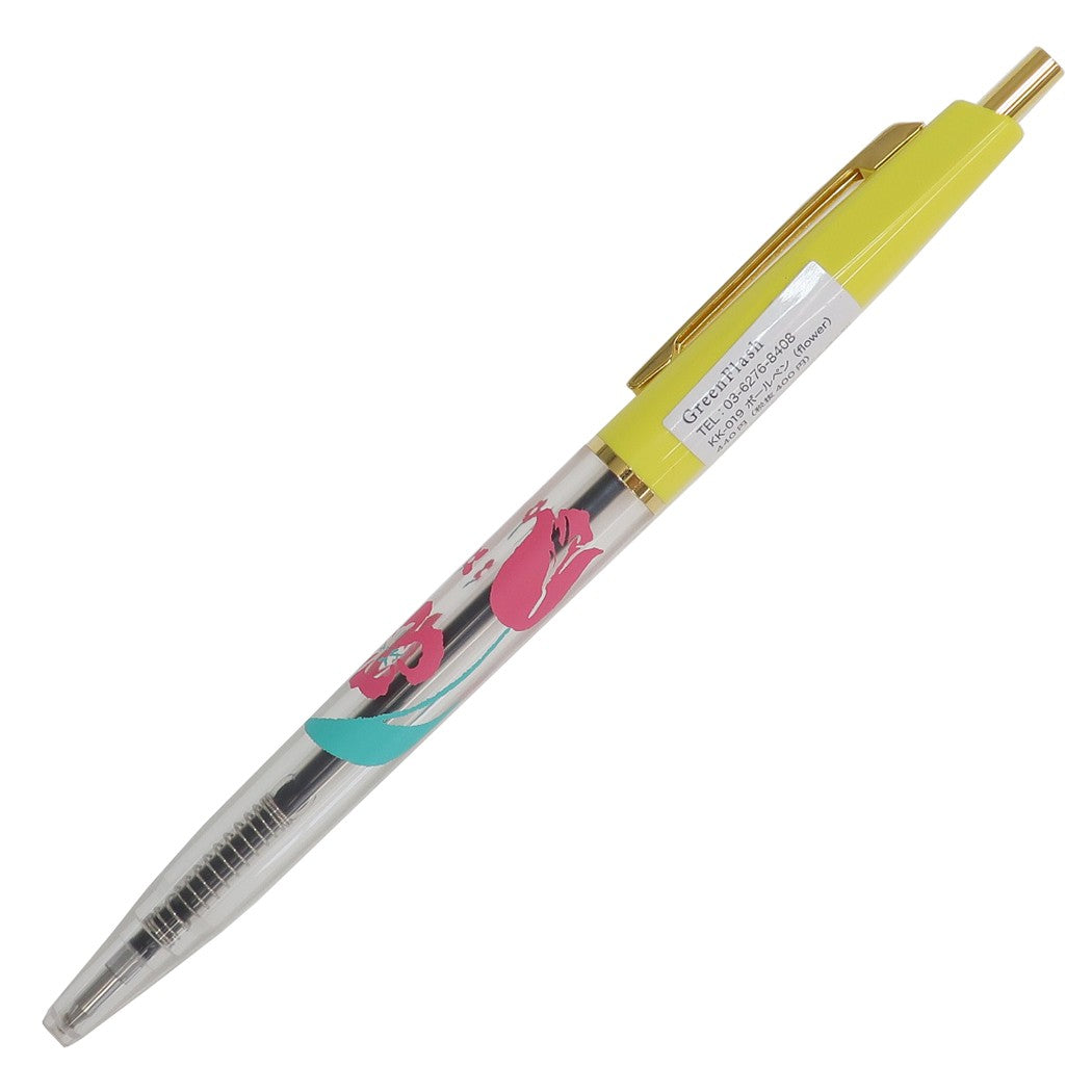 コハク KOHAKU ボールペン ノック式 ボールペン フラワー flower 筆記用具 おしゃれ文具 かわいい プレゼント 男の子