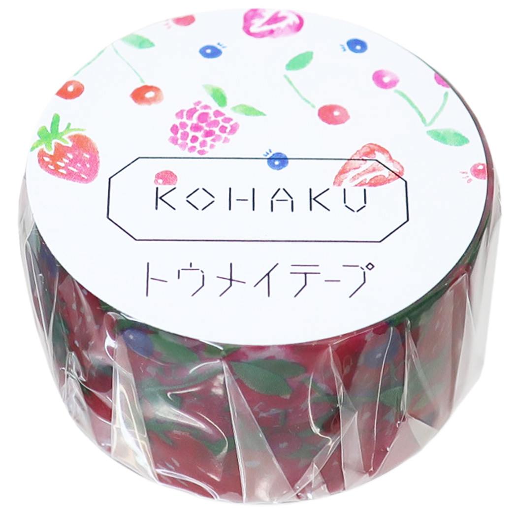 マスキングテープ コハク KOHAKU 20mm トウメイテープ berry ベリー マステ デコレーション プレゼント 男の子 女の