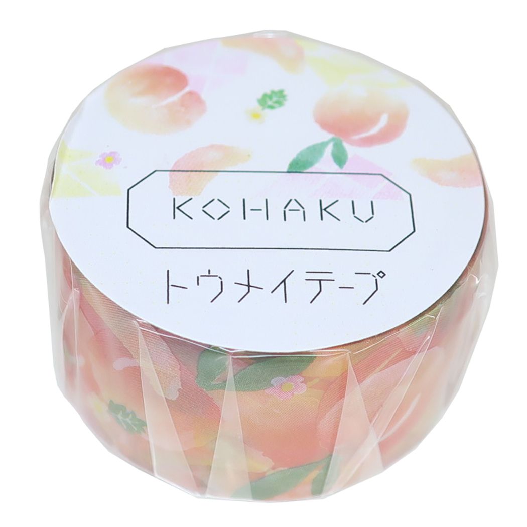 マスキングテープ コハク KOHAKU 20mmトウメイテープ ピーチ Green Flash