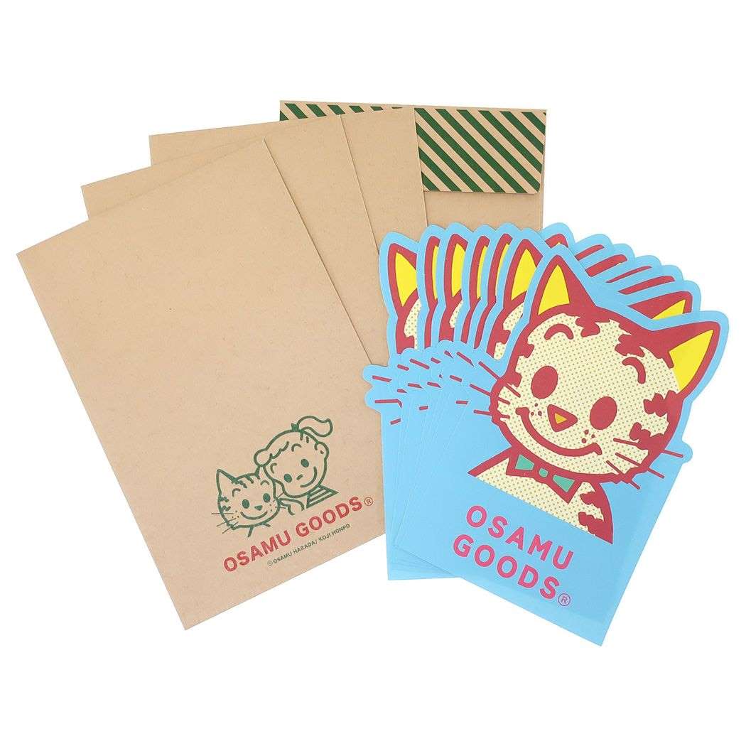 オサムグッズ グッズ レターセット キャラクター ダイカットパックレター キャット