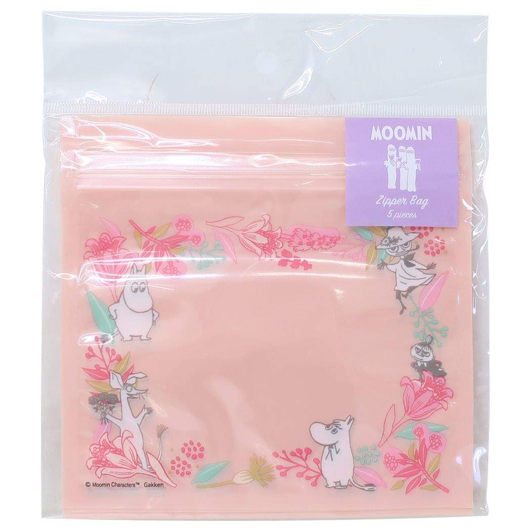 ムーミン グッズ 保存袋 キャラクター ジップバッグ 5枚入り フレーム