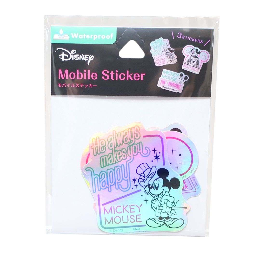 ミッキーマウス モバイルステッカー ディズニー ダイカットシール キャラクター