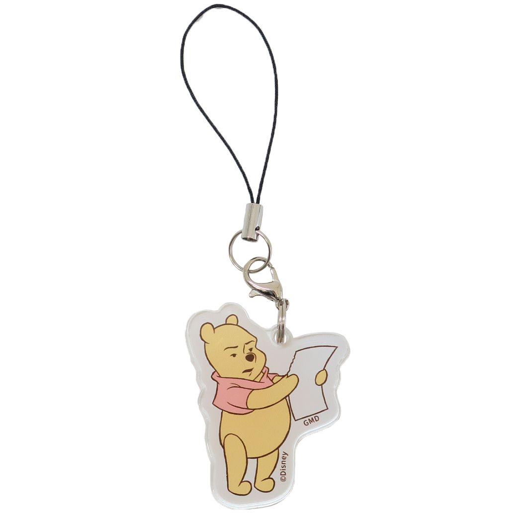 くまのプーさん キャラクター ストラップ モバイルアクリルストラップ よめない ディズニー