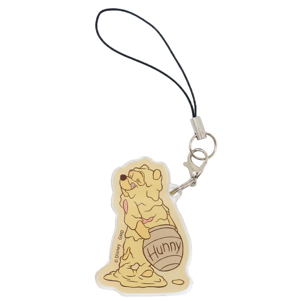 くまのプーさん ストラップ モバイルアクリルストラップ はちみつ ディズニー グルマンディーズ