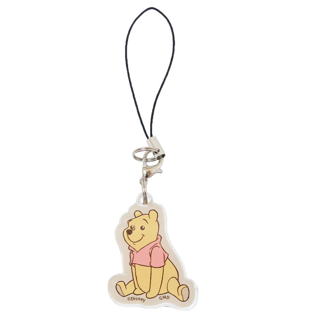 くまのプーさん グッズ ストラップ キャラクター モバイルアクリルストラップ キラキラ