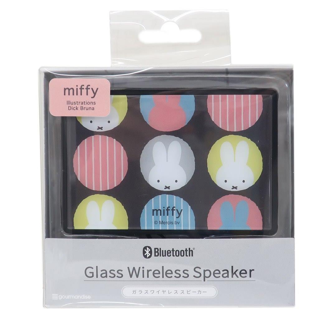 ミッフィー Bluetooth対応スピーカー ガラス ワイヤレススピーカー オータム ブラック ディックブルーナ グルマンディーズ アウトドア雑貨クリ