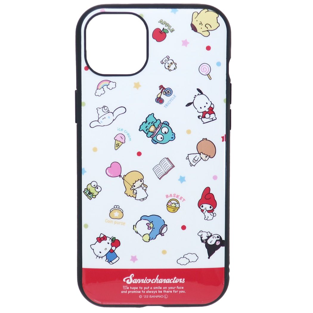 iPhone14Plusケース サンリオキャラクターズ アイフォン14プラス プロテクトカバー llllfit ミックス レトロカラー サンリオ グル