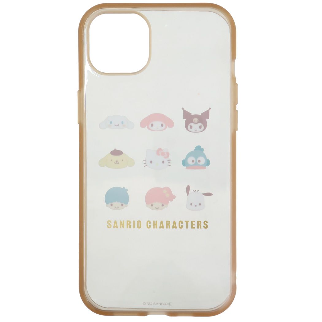 iPhone14Plusケース サンリオキャラクターズ アイフォン14プラス プロテクトカバー llllfit Clear ミックスフェイス サンリオ