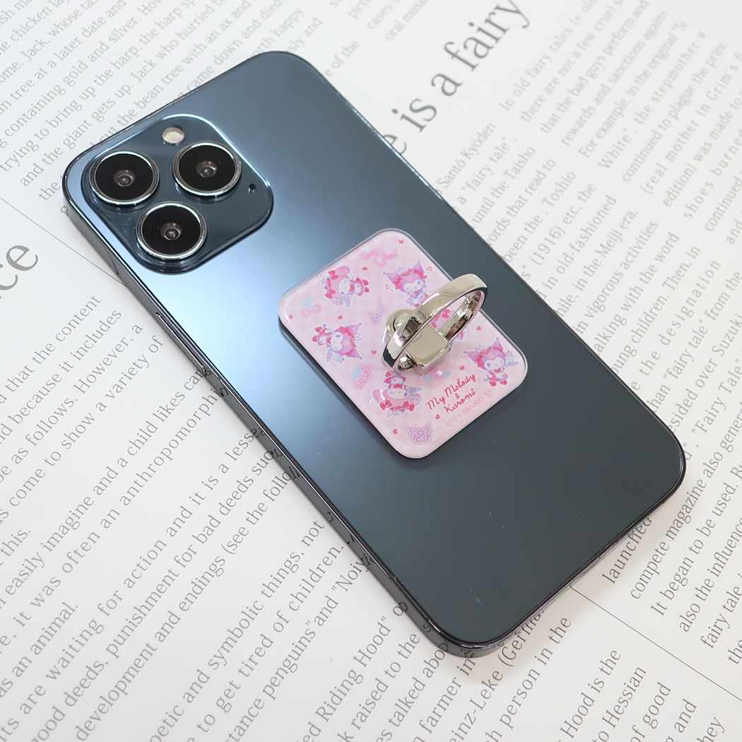 スマホアクセ マイメロディ&クロミ マルチリング サンリオ スマホリング スマホスタンド