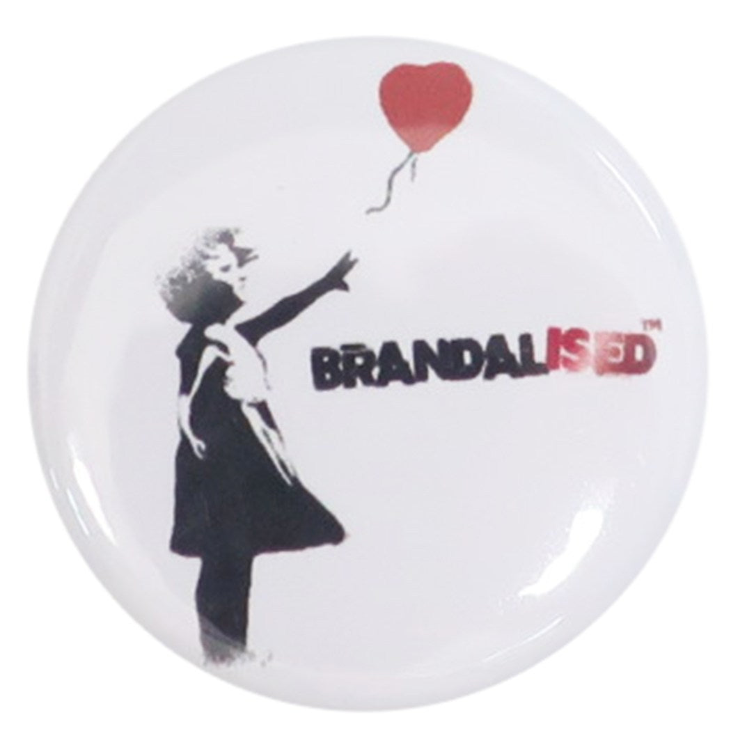 バンクシー グッズ 缶バッジ Banksy ART オフィシャル 22mm 豆 缶バッジ Balloon Girl プレゼント 男の子