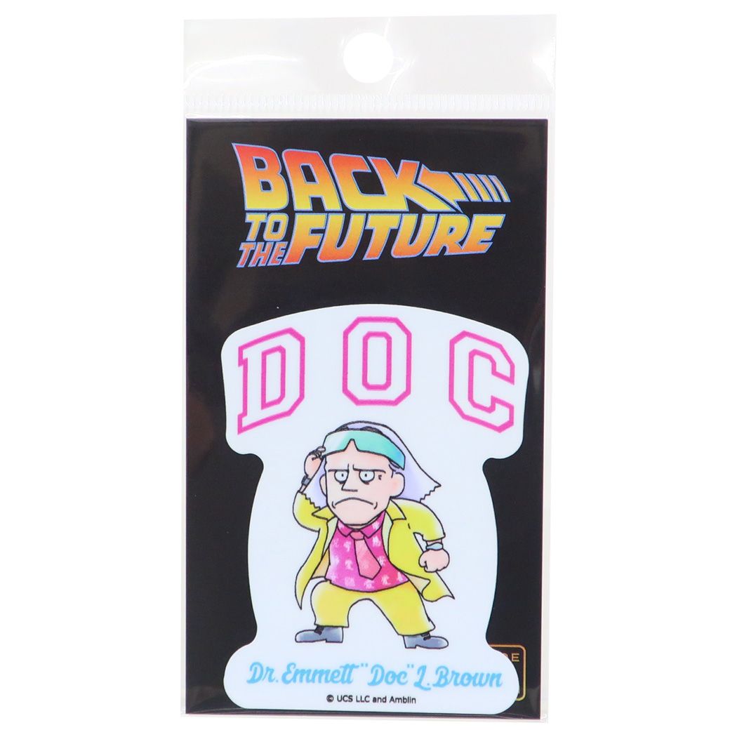ダイカットシール バックトゥザフューチャー ダイカットステッカー ビニールステッカー イラスト DOC