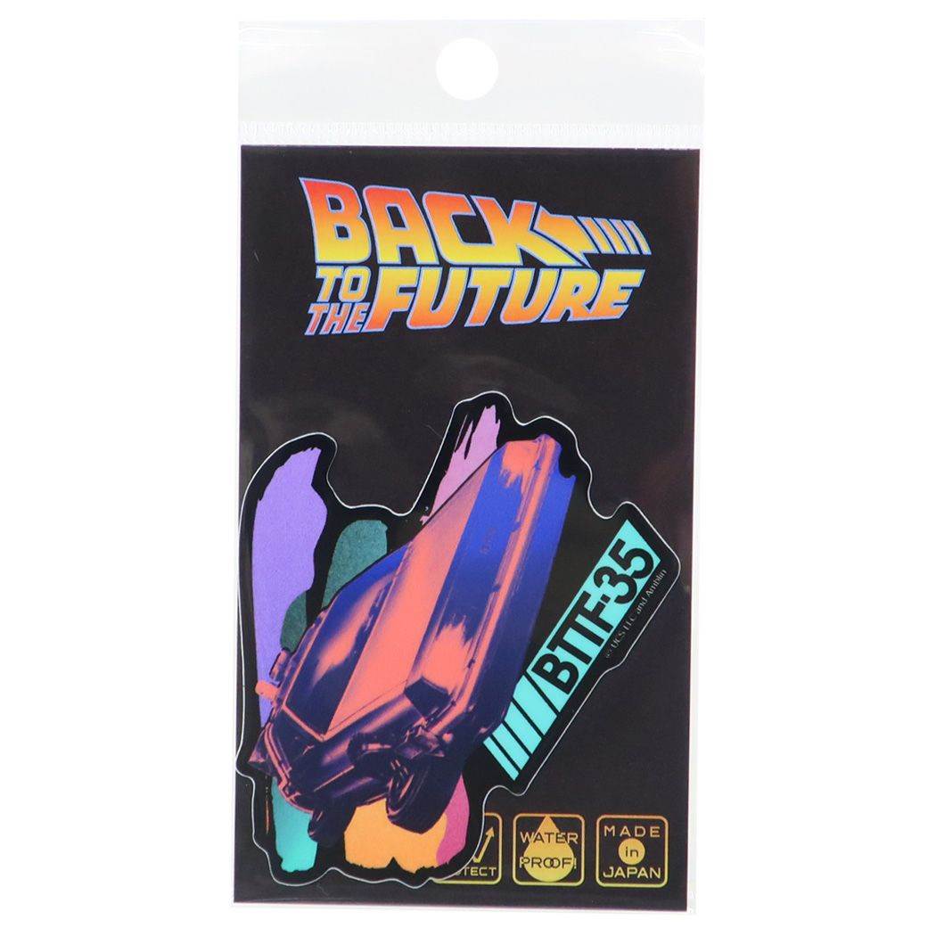 ダイカットシール バックトゥザフューチャー ダイカットステッカー ビニールステッカー デロリアン BTTF-35 デコステッカー 耐水耐光