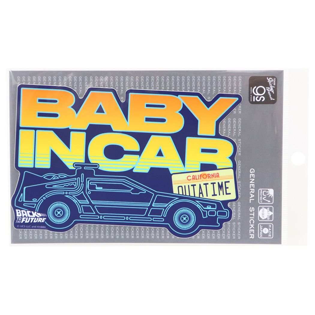 車用ステッカー バックトゥザフューチャー ビッグシール ゼネラルステッカー BABY IN CAR
