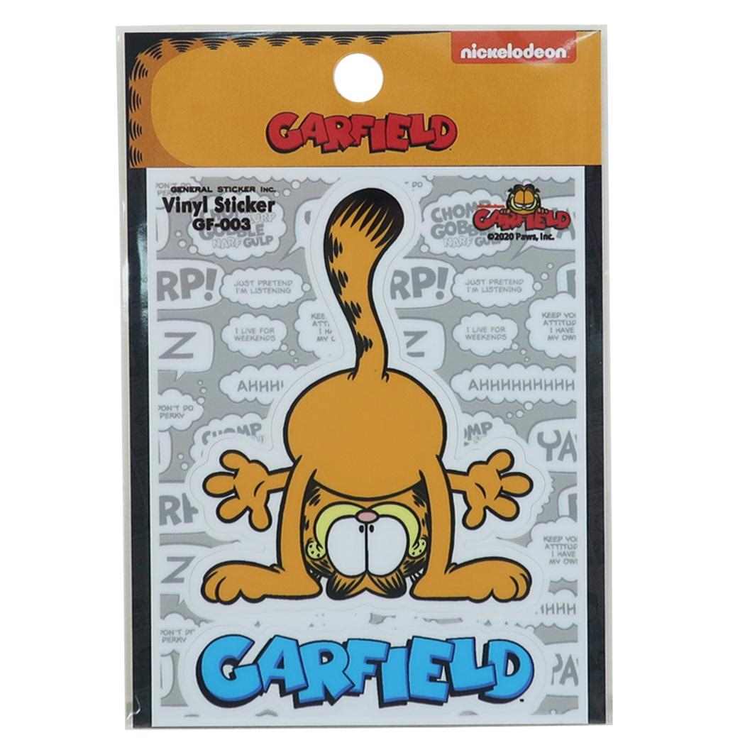 ガーフィールド ハーフカット ステッカー ステッカー 逆さま EXPRESSION GARFIELD キャラクター グッズ プレゼント