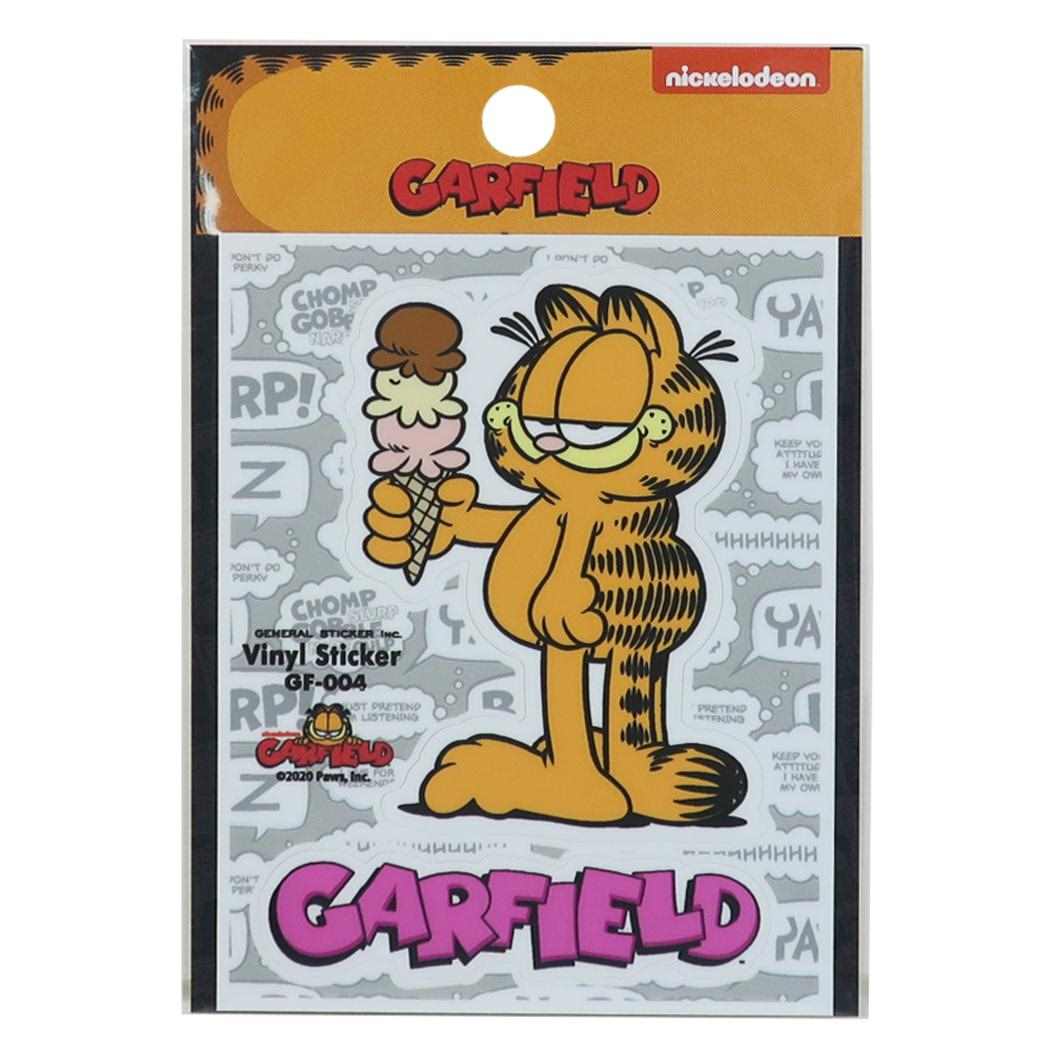 ガーフィールド ステッカー ハーフカット ステッカー アイスクリーム EXPRESSION GARFIELD ゼネラルステッカー DECOシール かわ
