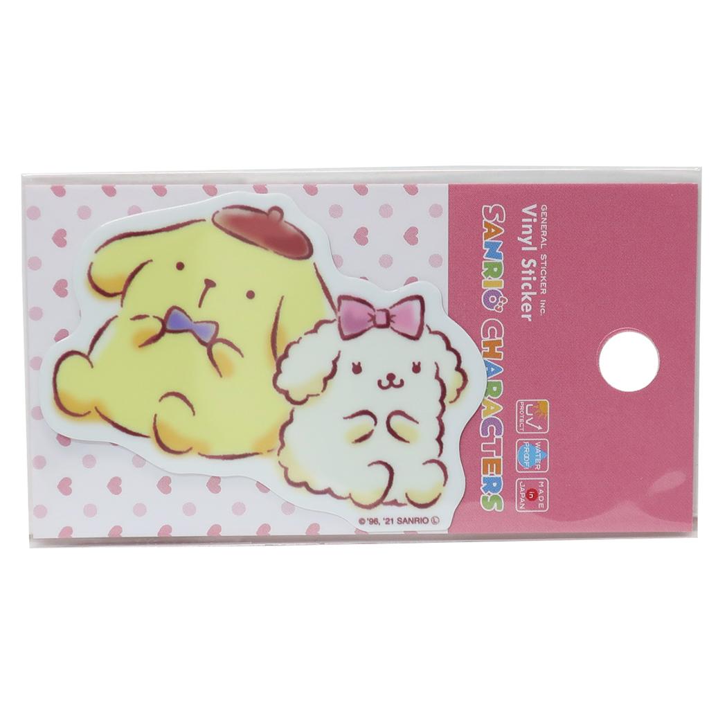 ポムポムプリン ダイカット ステッカー ダイカット ミニステッカー プリン&マカロンちゃん サンリオ キャラクター グッズ プレゼント
