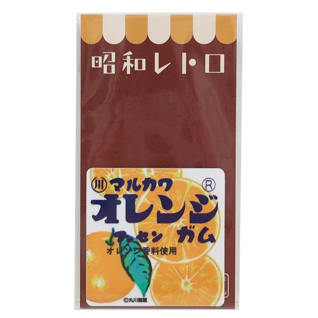 ミニシール 昭和レトロ駄菓子 ダイカットビニールステッカー オレンジフーセンガム ゼネラルステッカー プレゼント 男の子 女の子 ギフ