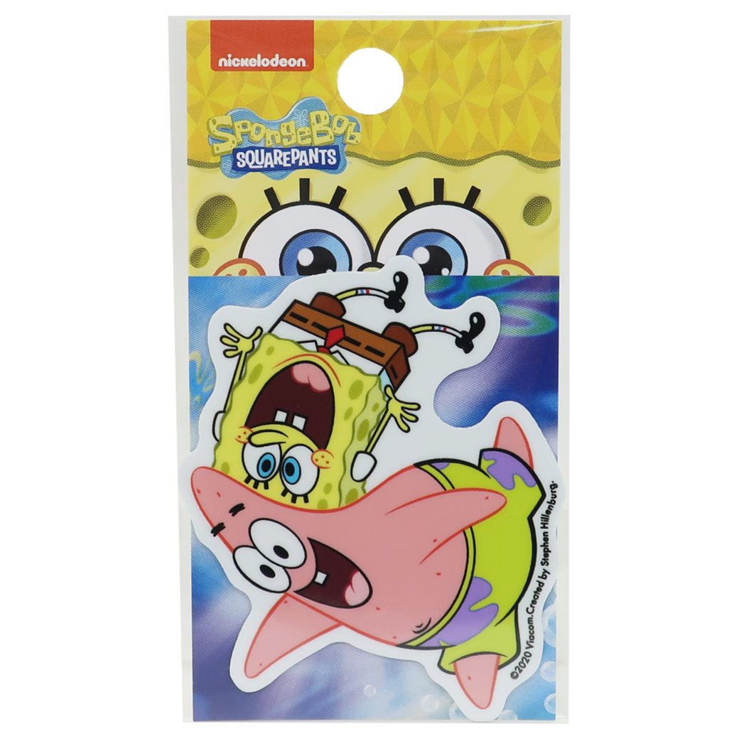 防水 シール スポンジボブ ダイカット ミニ ステッカー SPO-019 ゼネラルステッカー プレゼント 男の子 女の子 ギフト