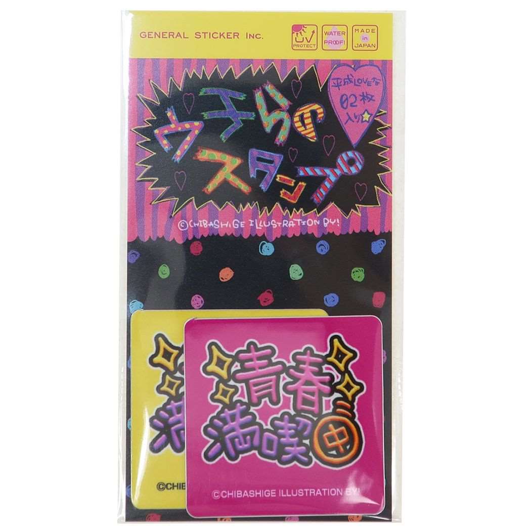 ビニールシール ウチらのスタンプ 塩ビステッカー 2枚セット 青春満喫中 ゼネラルステッカー プレゼント 男の子 女の子 ギフト