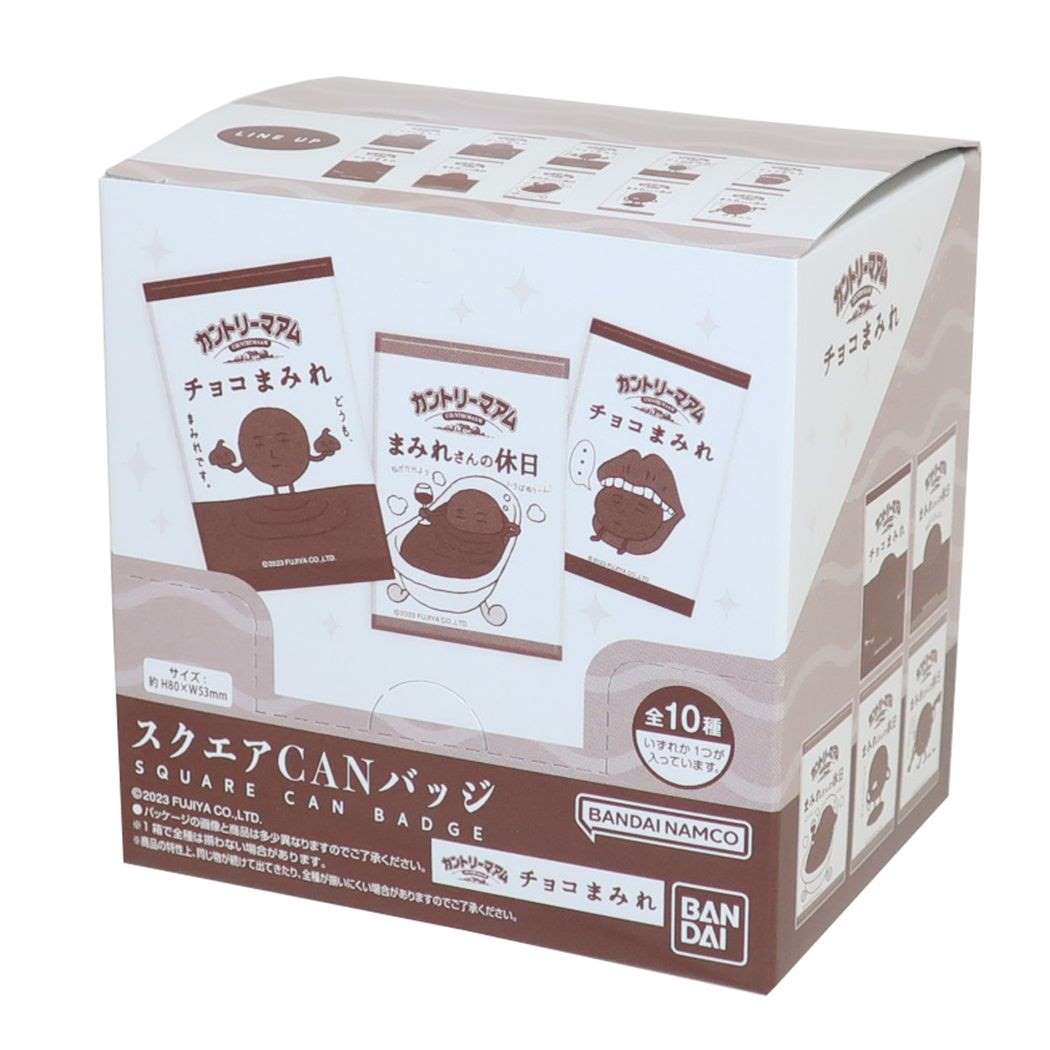 缶バッジ カントリーマアム スクエアCANバッジ 全10種 10個入セット お菓子パッケージ チョコまみれ コレクション雑貨 まとめ買い