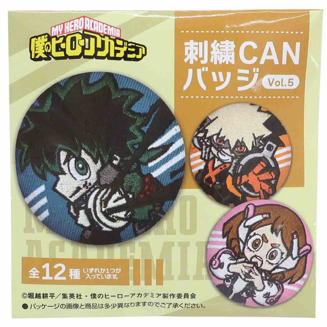 僕のヒーローアカデミア グッズ 缶バッジ 少年ジャンプ アニメキャラクター 刺繍CANバッジ 全12種